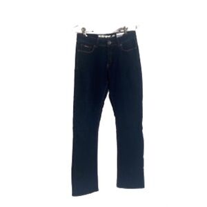CARELLI (SARAH) High Rise, Straight Leg Stretch Dark wash Jeans, Size W27-L33